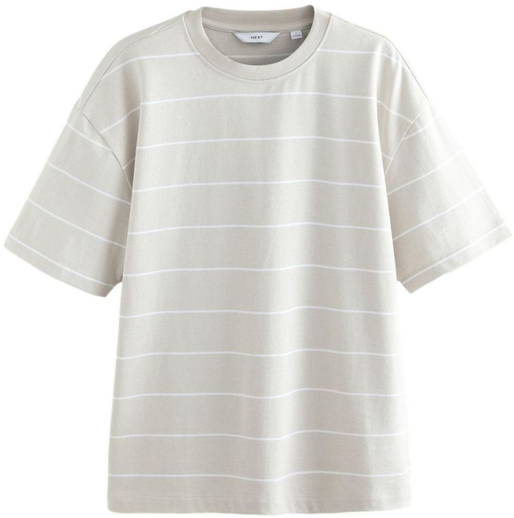 Next Tričko  sivobéžová / biela