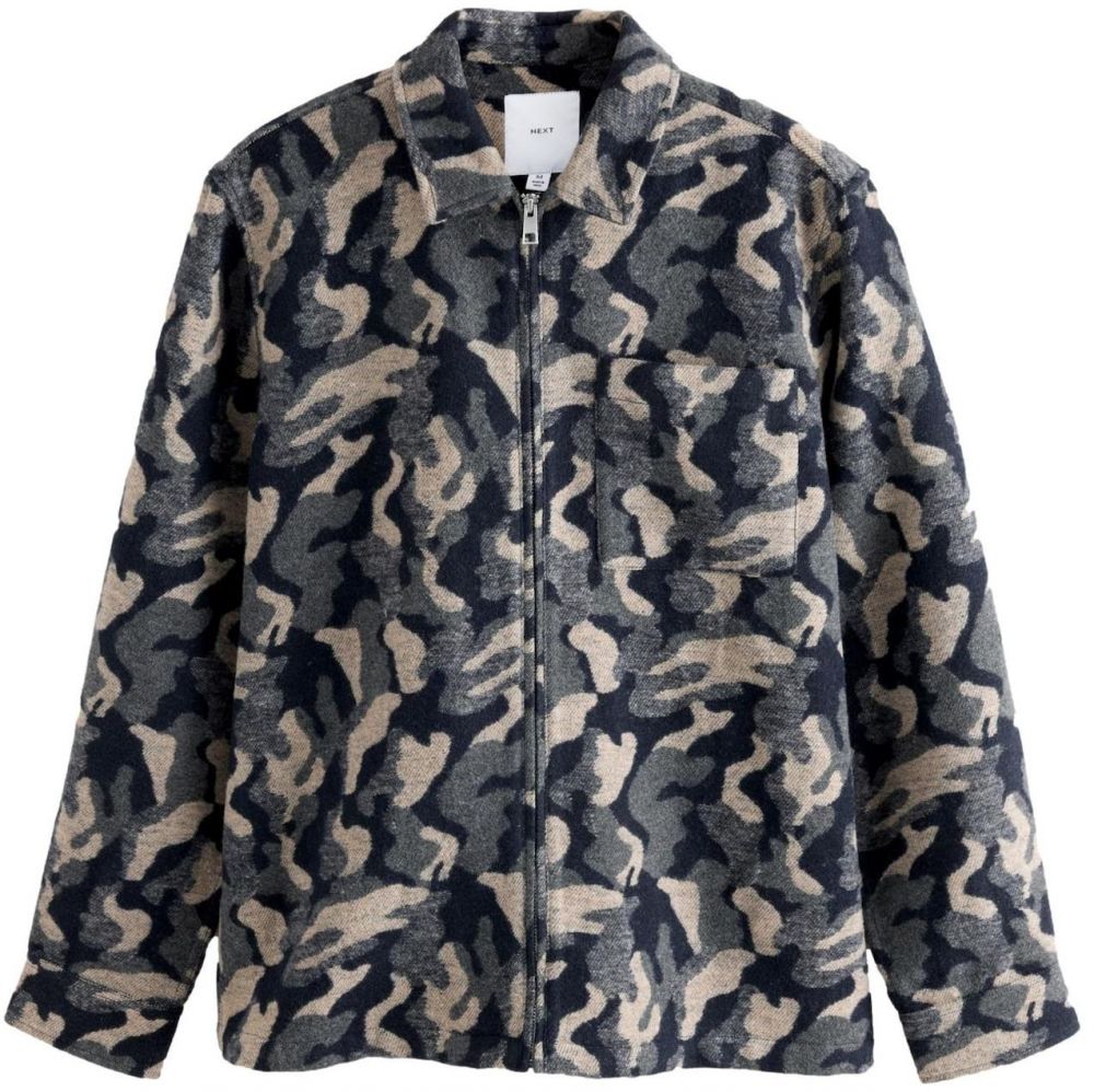 Next Prechodná bunda  béžová / námornícka modrá / sivá