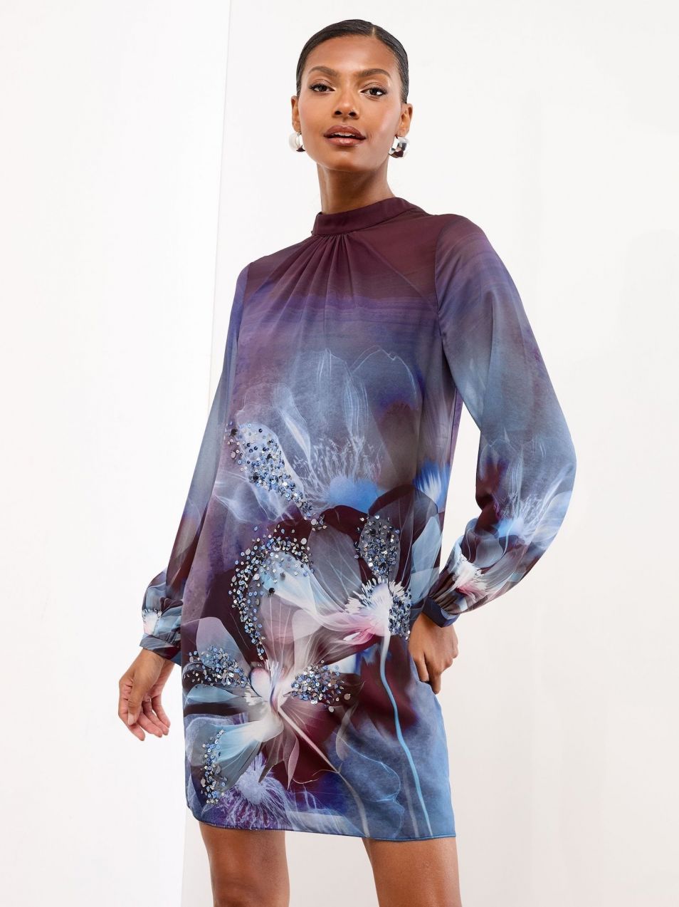 Lipsy Šaty  modrá / námornícka modrá / modrofialová / ružová