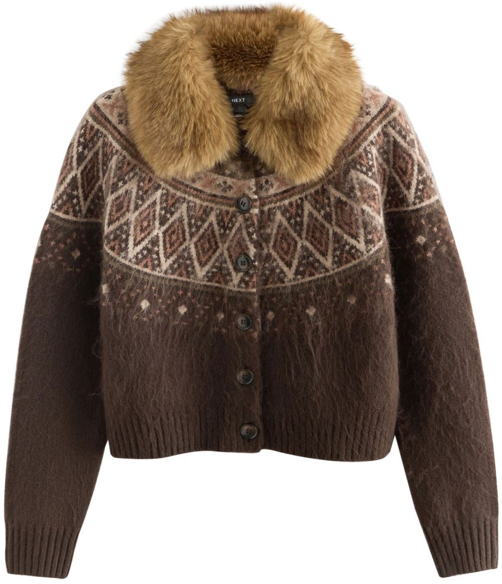 Next Kardigán  čokoládová / biela