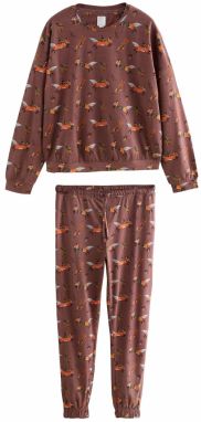 Next Pyžamo  čokoládová / oranžová / čierna / biela