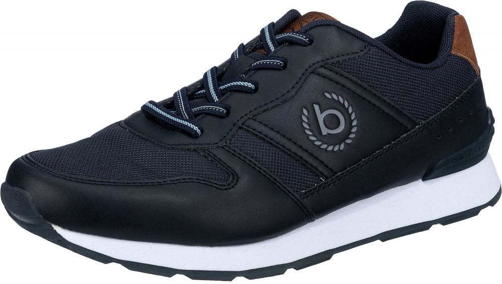 bugatti Nízke tenisky 'Soho'  pastelovo modrá / tmavomodrá / koňaková