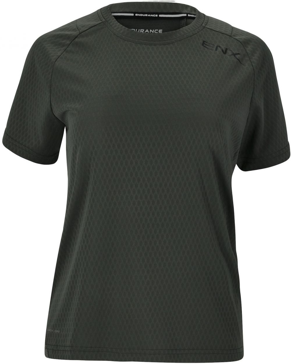ENDURANCE Funkčné tričko 'Jannie'  jedľová / čierna / strieborná