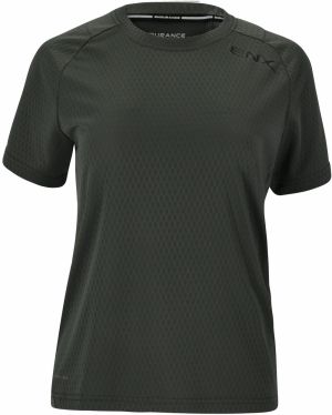 ENDURANCE Funkčné tričko 'Jannie'  jedľová / čierna / strieborná