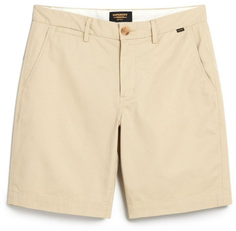 Superdry Chino nohavice  béžová / námornícka modrá / zlatá