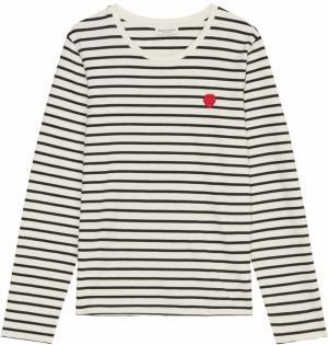 Marc O'Polo Tričko  červená / čierna / biela ako vlna