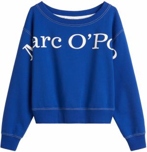 Marc O'Polo Mikina  kráľovská modrá / biela