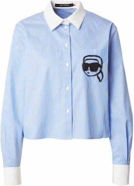 Karl Lagerfeld Blúzka 'IKON'  svetlomodrá / čierna / biela
