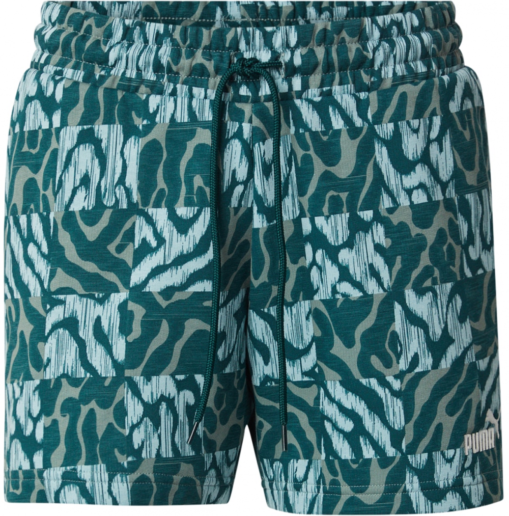 PUMA Športové nohavice 'Ess'  svetlomodrá / zelená / biela