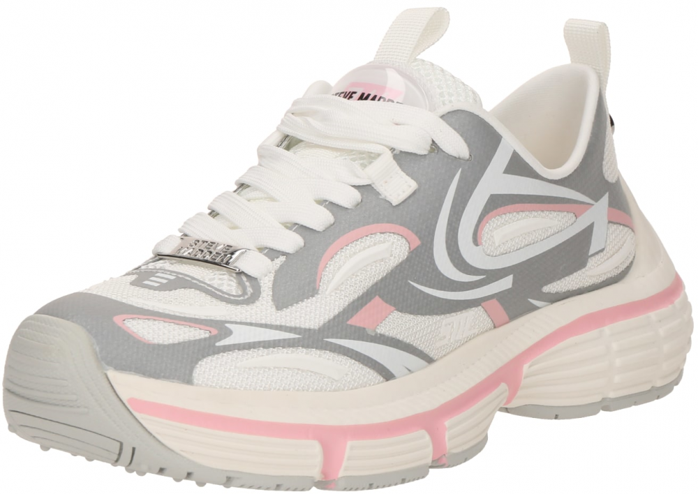 STEVE MADDEN Nízke tenisky 'Power 2'  sivá / ružová / biela