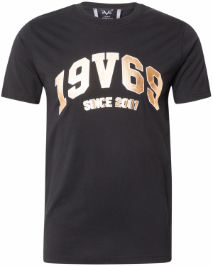 19V69 ITALIA Tričko 'Tadeo'  zlatá / čierna / biela