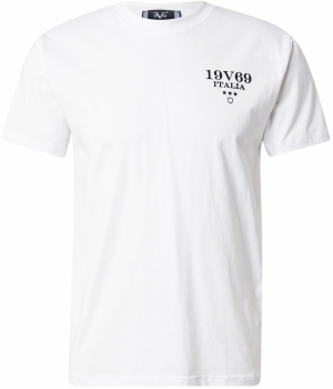 19V69 ITALIA Tričko 'Frank'  čierna / biela