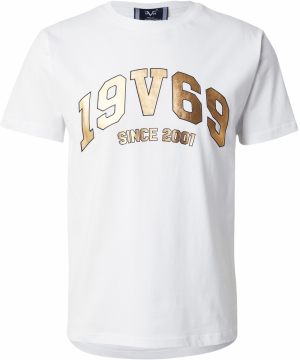 19V69 ITALIA Tričko 'Tadeo'  žltá / biela