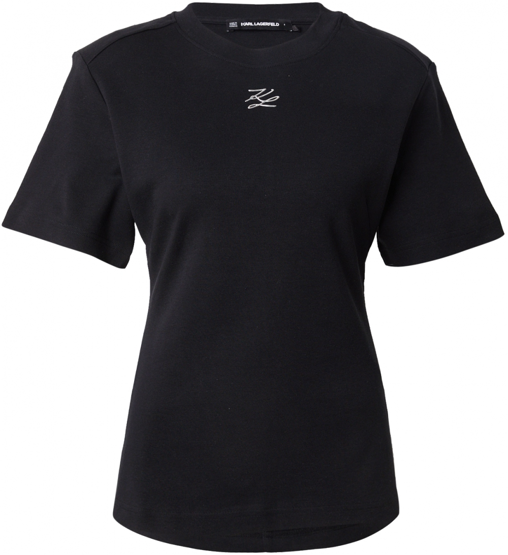 Karl Lagerfeld Tričko  čierna / biela