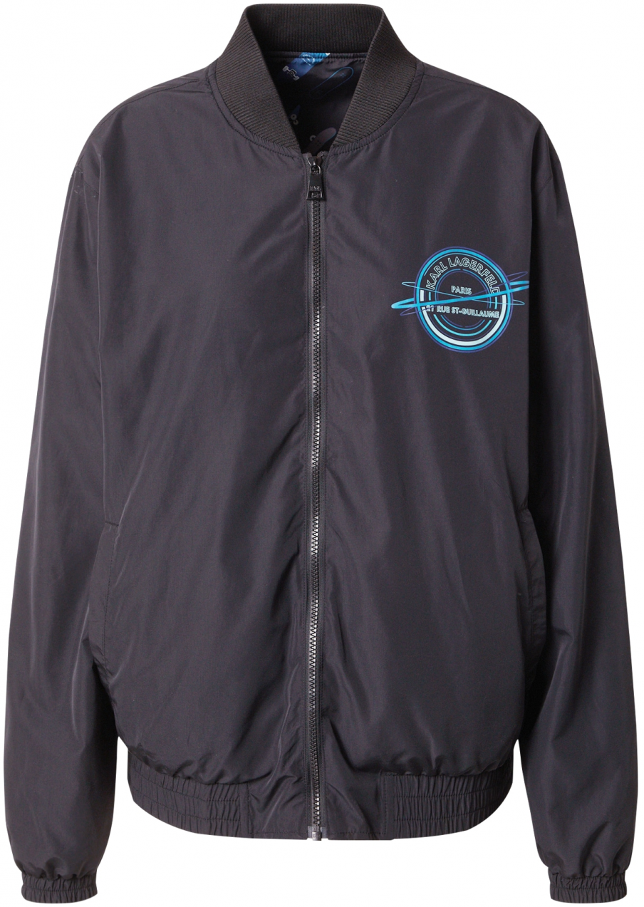 Karl Lagerfeld Prechodná bunda  námornícka modrá / azúrová / svetlomodrá / čierna