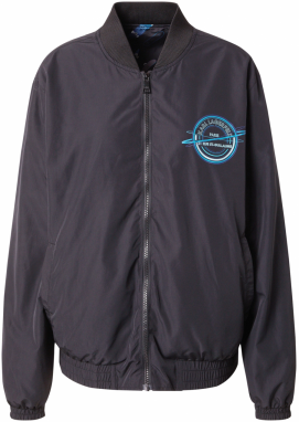 Karl Lagerfeld Prechodná bunda  námornícka modrá / azúrová / svetlomodrá / čierna