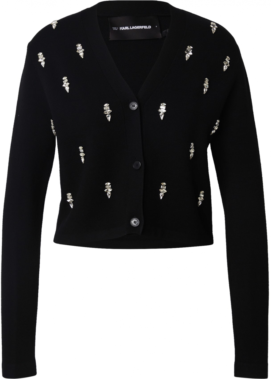 Karl Lagerfeld Kardigán  čierna / priehľadná
