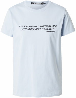 Karl Lagerfeld Tričko  pastelovo modrá / čierna