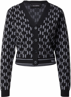 Karl Lagerfeld Kardigán  sivá / grafitová