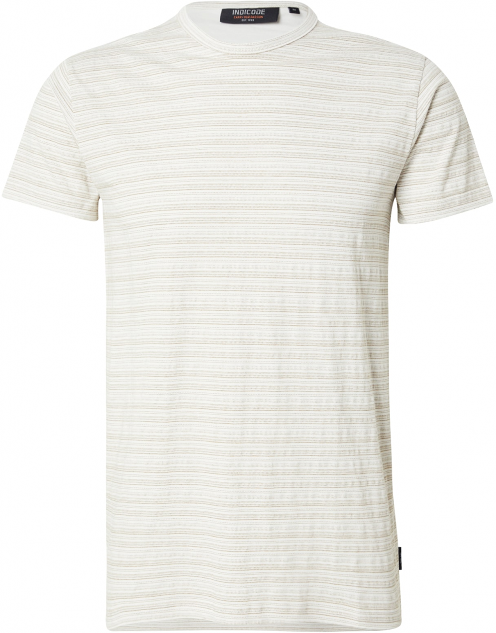 INDICODE JEANS Tričko 'Spir'  slonová kosť / tmelová