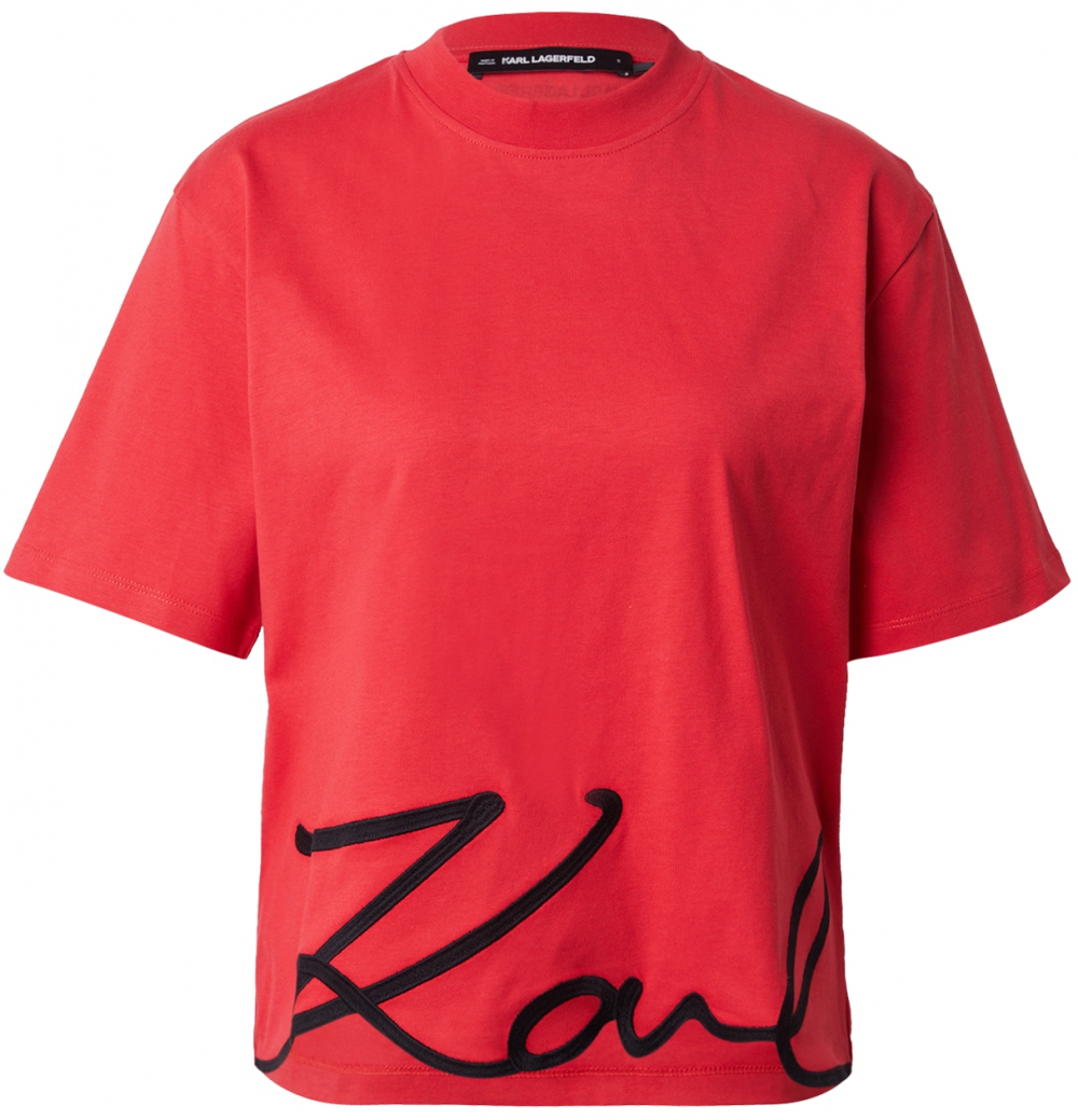 Karl Lagerfeld Tričko  červená / čierna
