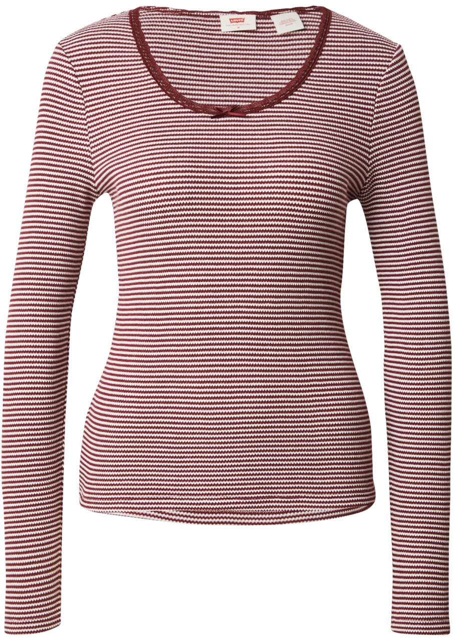 LEVI'S ® Tričko  vínovo červená / biela