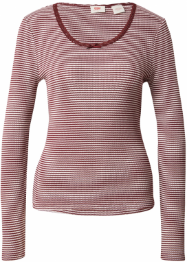 LEVI'S ® Tričko  vínovo červená / biela