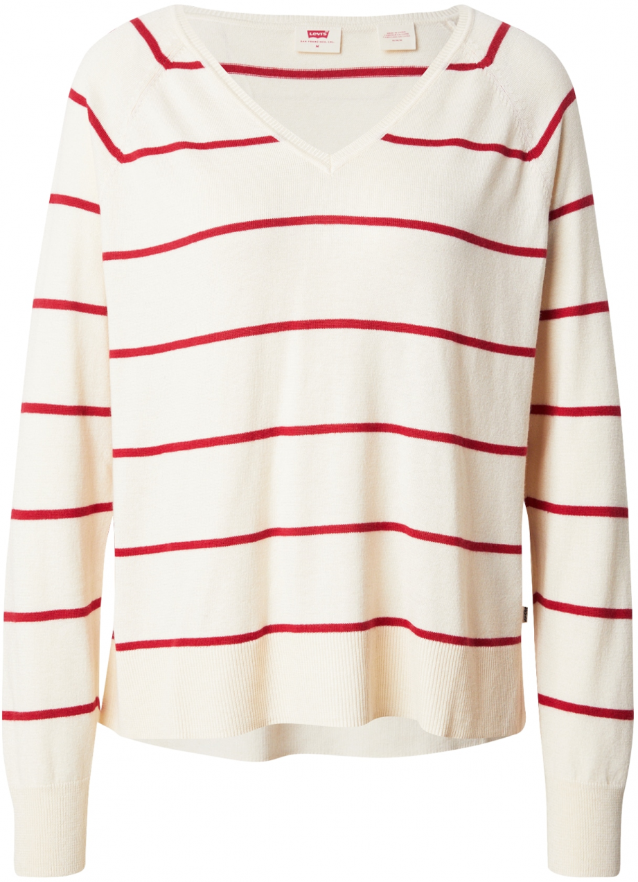 LEVI'S ® Sveter 'Petal'  červená / biela ako vlna