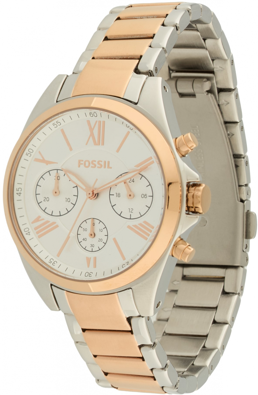 FOSSIL Analógové hodinky 'MODERN COURIER'  zlatá / strieborná