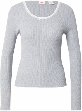 LEVI'S ® Tričko 'Dry Goods'  sivá melírovaná / biela