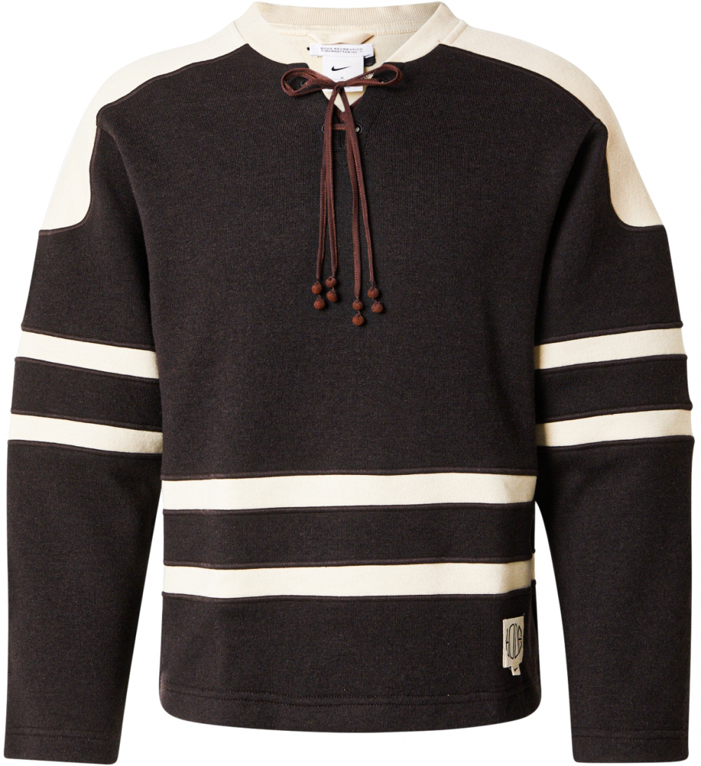 Nike Sportswear Sveter 'NIKE BODE REC LACING KNIT'  nebielená / tmavohnedá