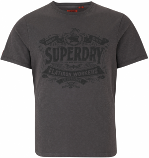 Superdry Tričko  antracitová / tmavosivá