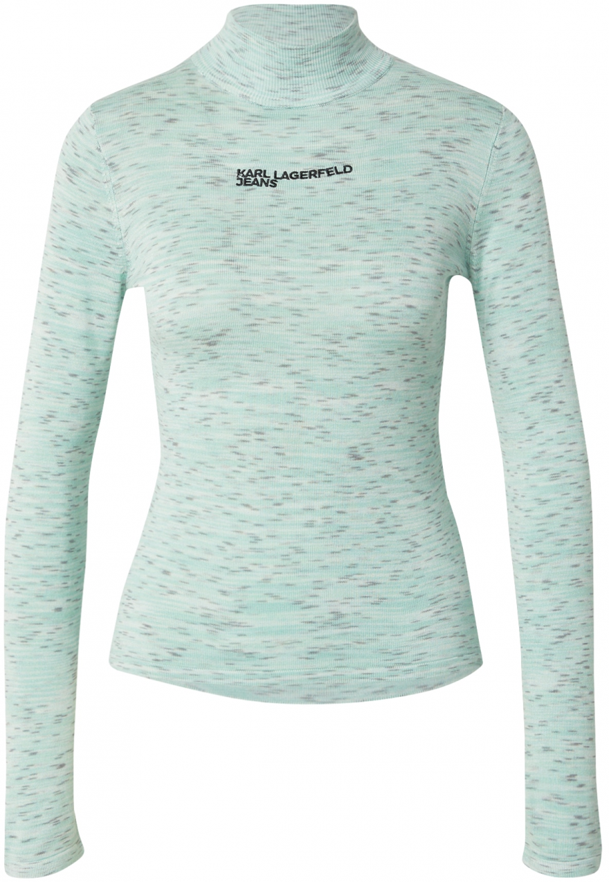 KARL LAGERFELD JEANS Sveter  vodová / čierna / šedobiela