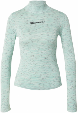 KARL LAGERFELD JEANS Sveter  vodová / čierna / šedobiela