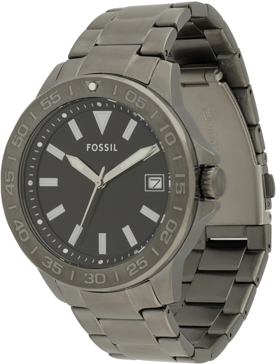 FOSSIL Digitálne hodinky 'BANNON'  tmavosivá / čierna / biela