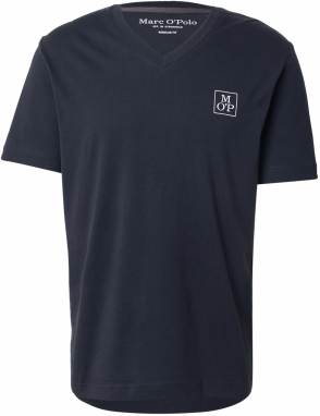 Marc O'Polo Tričko  námornícka modrá / šedobiela