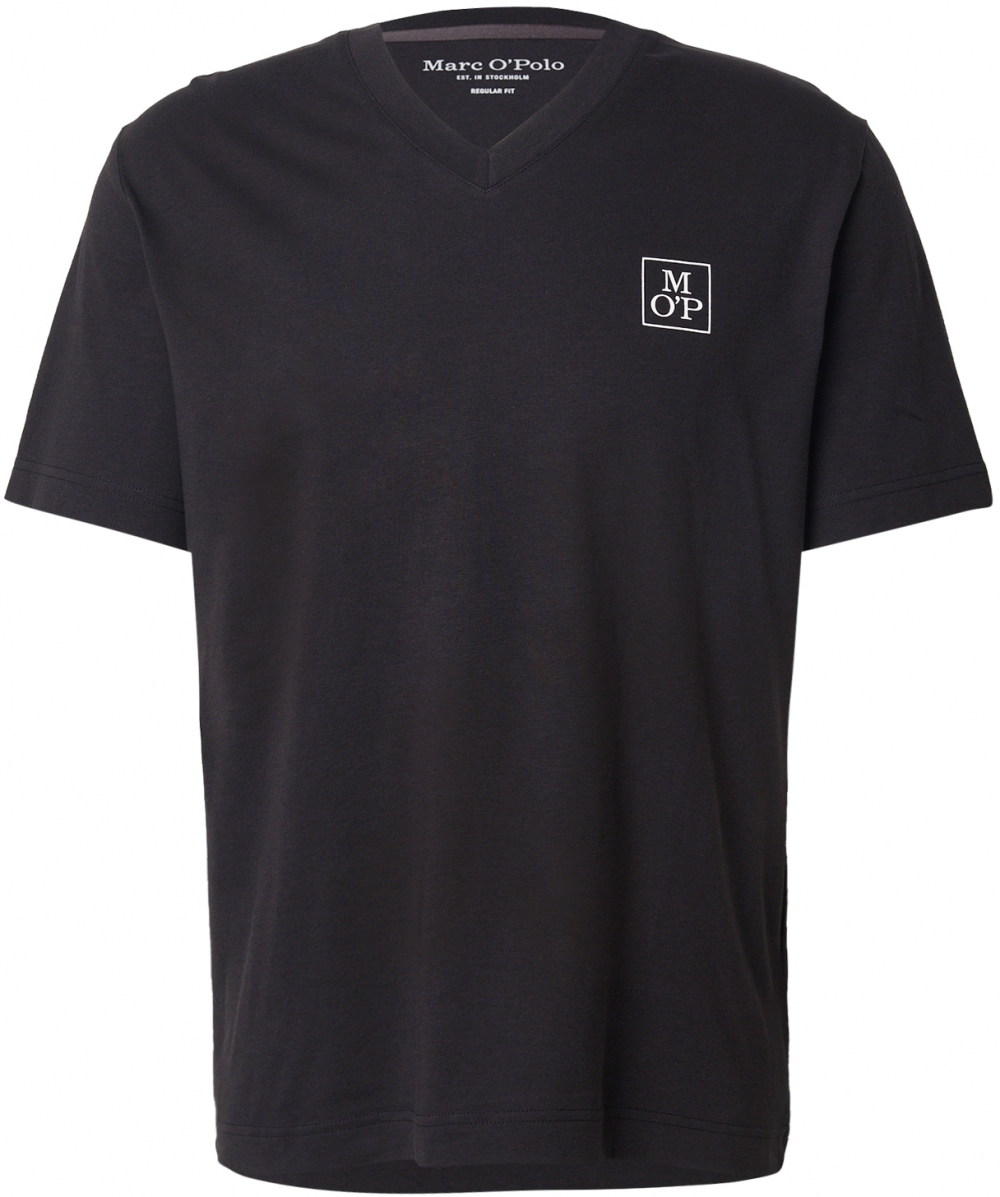 Marc O'Polo Tričko  čierna / šedobiela
