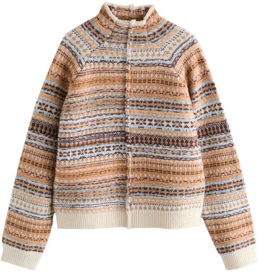 Next Sveter  béžová / farba ťavej srsti / svetlomodrá / tmavohnedá