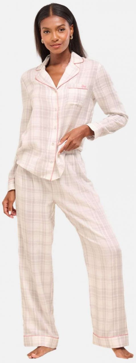 Lipsy Pyžamo  sivá / kamenná / staroružová