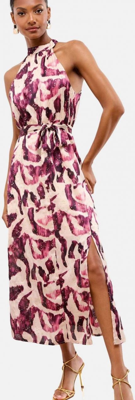 Lipsy Šaty  fialová / tmavofialová / ružová