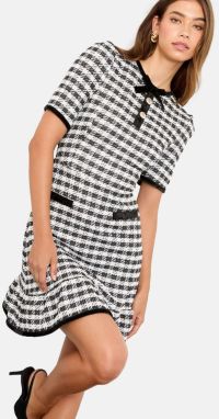 Lipsy Šaty  čierna / biela