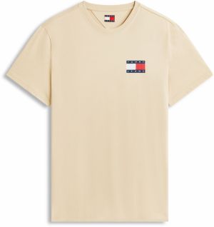 Tommy Jeans Tričko 'ESSENTIAL'  béžová / námornícka modrá / červená / biela