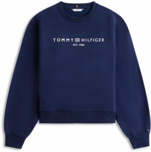 TOMMY HILFIGER Mikina  námornícka modrá / biela