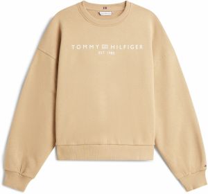 TOMMY HILFIGER Mikina  piesková / biela