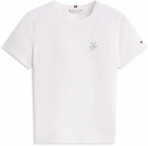 TOMMY HILFIGER Tričko  svetlomodrá / brusnicová / biela