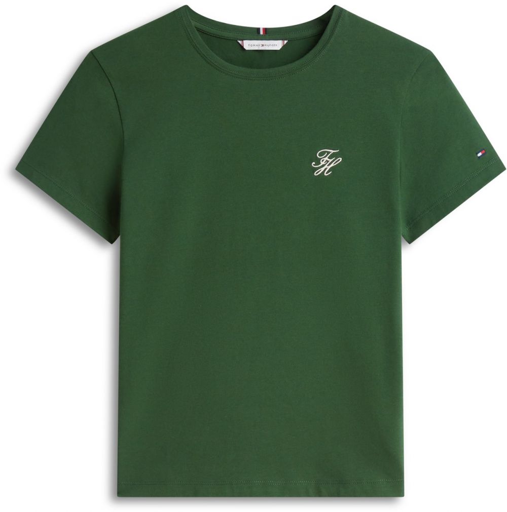 TOMMY HILFIGER Tričko  jedľová / biela