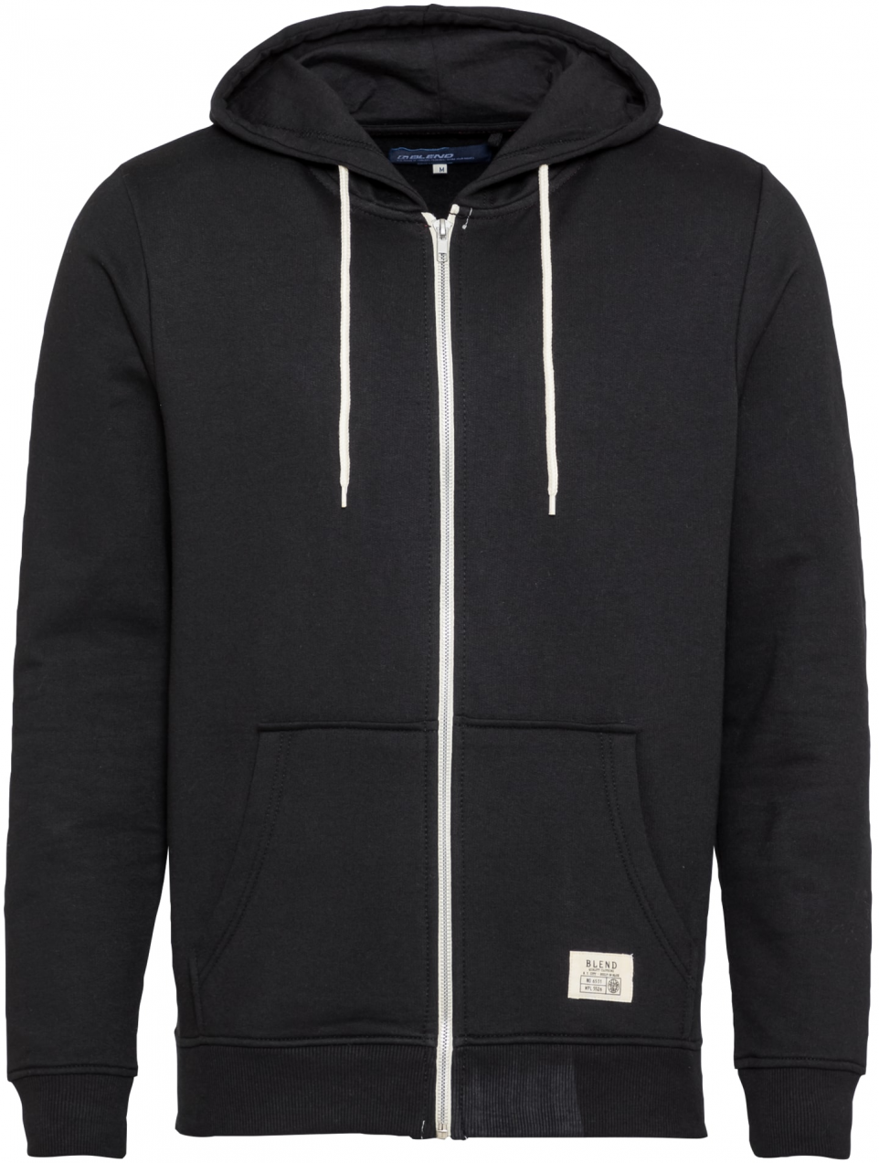 BLEND Tepláková bunda 'BHNOAH'  čierna / biela