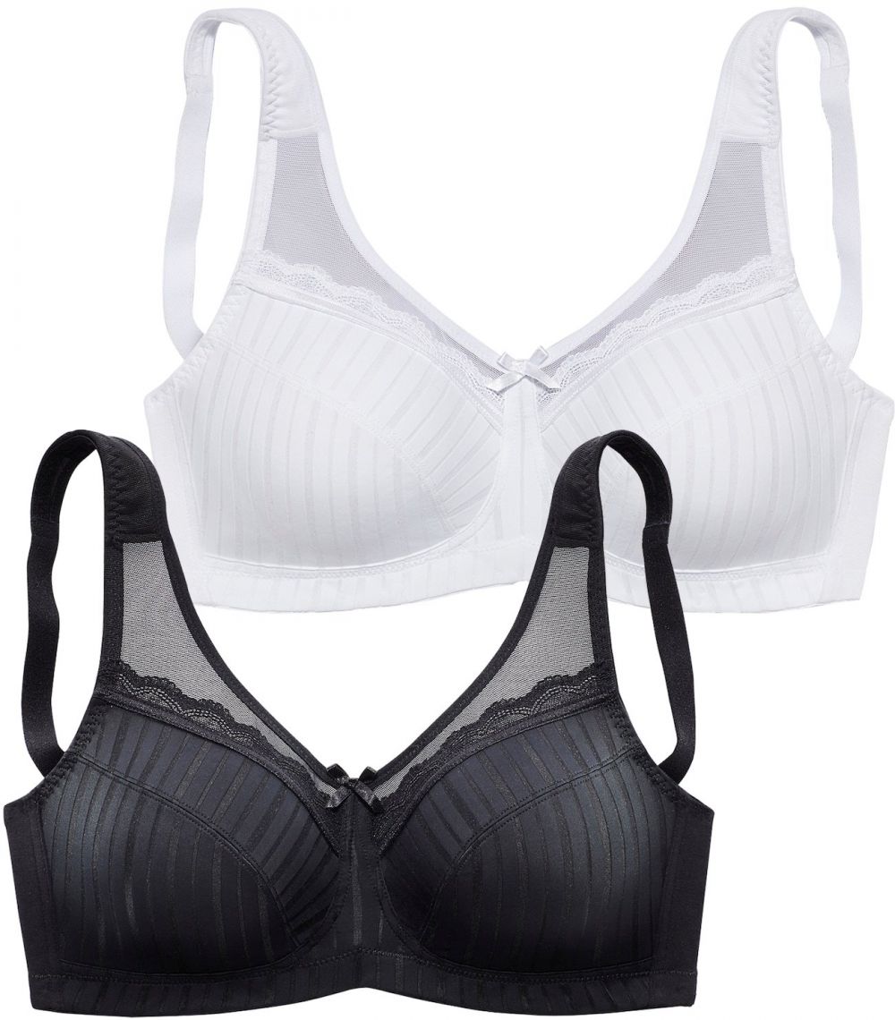 PETITE FLEUR Podprsenka  čierna / biela