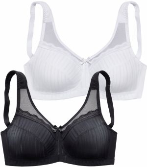 PETITE FLEUR Podprsenka  čierna / biela