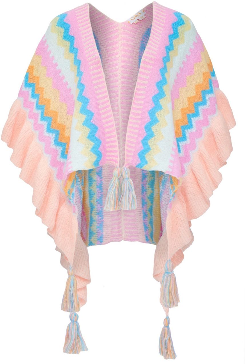 Gaya Pelerína  azúrová / oranžová / ružová / biela